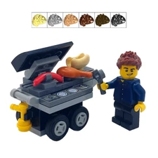 Genuine LEGO BBQ Gift Barbecue Grill & Male Man Minifigure Garden Chef Cook
