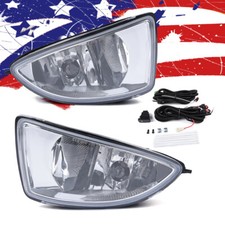 Fit For 2004-05 Honda Civic Coupe Sedan 24dr Wswitch Bulbs Lens Fog Lights Set