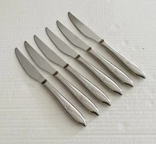 Imperial International Stainless USA Misty Rose Set of 6 Dinner Knives Glossy