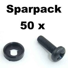 50 zestawów śrub rackowych M6 x 20 śrub gwintowanych + podkładka z kołnierzem