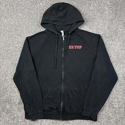 ZZ Top Hoodie Mens Medium Black Full Zip Sweatshirt Lowdown ZZ Top Hoodie Mens Medium Black Full Zip Sweatshirt Lowdown
