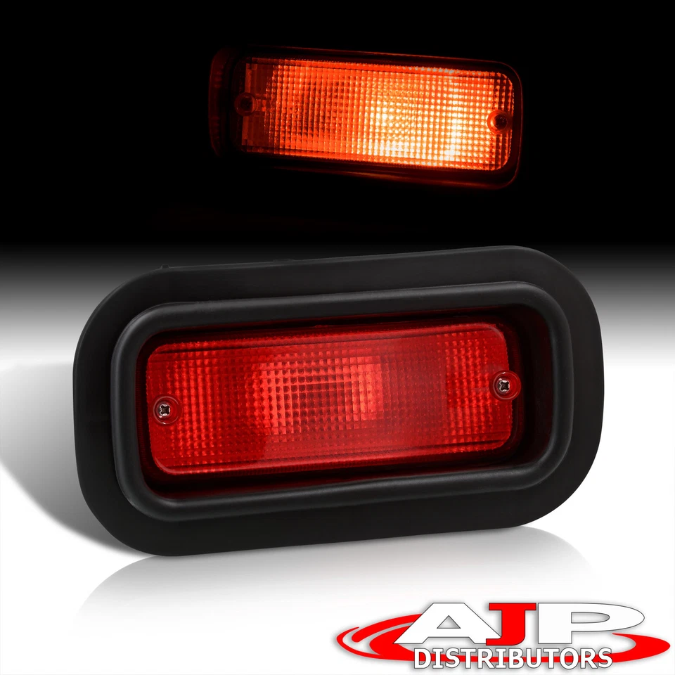 Red JDM Rear Running Bumper Fog Light Lamp Assembly For 1988-2000 Honda Civic Foto 2 de 4