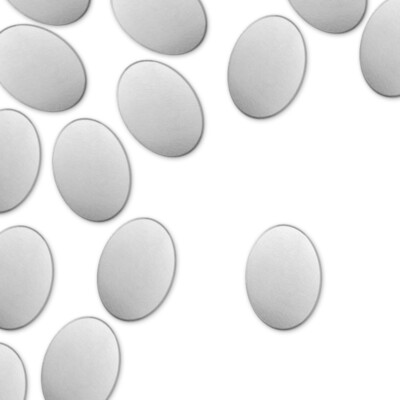 ImpressArt Oval, 3/4'', Aluminum, Premium Metal Stamping Blanks, 24 pc