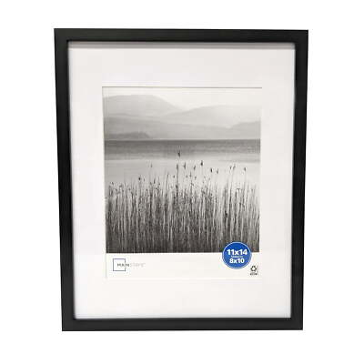 Mainstays 11x14 Matted to 8x10 Linear Gallery Wall Picture Frame, Black