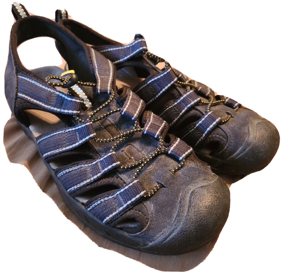Alpine Design Ghille V Mens Size 9 Hiking Sandals Black Closed Cap Toe Elastic
