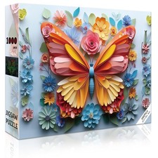 Butterfly 1000 Piece Jigsaw Puzzle for Adults 27.5 x 19.6 Inch