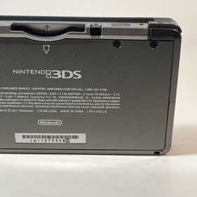 Nintendo 3DS Cosmo Black Handheld System w Charger & Stylus - Tested & Working