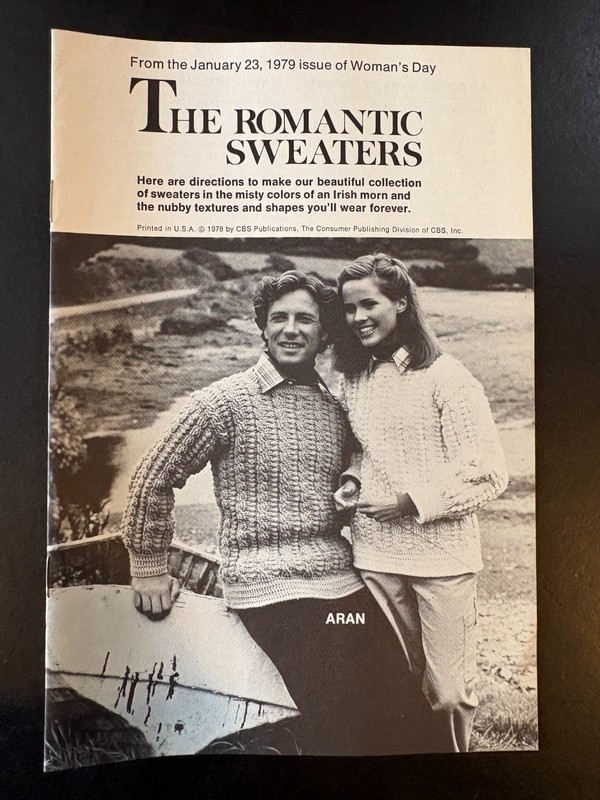 Booklet: The Romantic Sweaters - From the January 1979 issue of Woman's Day Aran