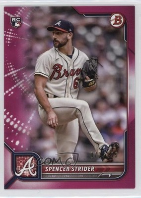 2022 Bowman Fuchsia Border 72/299 Spencer Strider #41 Rookie RC d4v