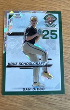 2025 Panini Prospect Edition - Kruz Schoolcraft #24 Green Ice Prizm /149 (RC)