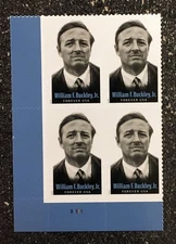 2025USA Forever William F Buckley - Plate Block of 4  Mint