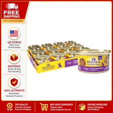 24 Pack Wellness Complete Health Pate Adult Wet Cat Food, Natural, Protein-Ric