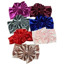 7 Velvet Headbands Toddler Multicolor Pleated Knot