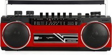 Cassette Boombox Retro Blueooth Player Recorder AM/FM/SW1-SW2 Radio-4-Band Radio