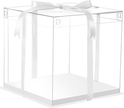Clear Tall Cake Boxes for Weddings and Gift Giving