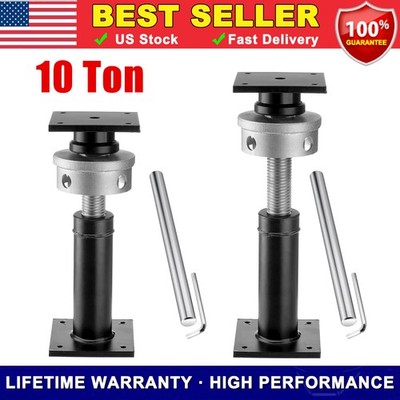 2Pack House Floor Jacks 9.5-15'' Adjustable Screw Jacks 10 Ton For Home Leveling
