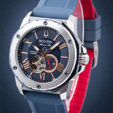 Orologio Uomo Bulova Marine Star Automatico Acciaio Inox e Silicone n. 98A282