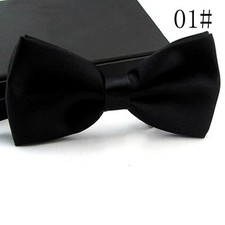 Men Tuxedo Bow Tie Solid Color Red Black Wedding Groom Groomsmen Party