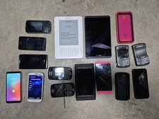 Lot of 15 Miscellaneous Phones Tablets Most Not Working for Parts/Repair Only