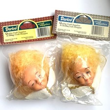 2 Pkgs Darice Angel Doll Head With Wings Collared 3