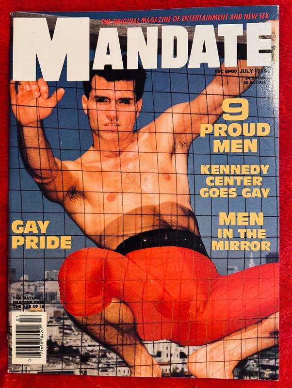 MANDATE gay magazine July 1988 Gay Pride BLOND BEAR Derek Jensen ERICH LANGE