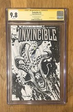 Invincible #12 CGC 9.8 Blank Cover Signed & Sketched By Ryan Ottley Original Art