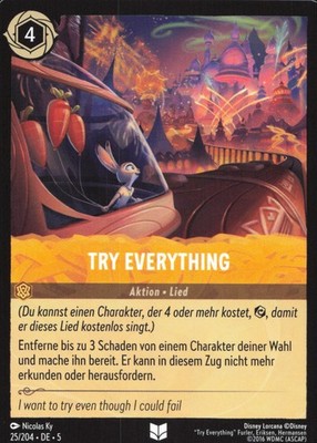 Lorcana Try Everything 5SSK-25 Uncommon Deutsch Neu