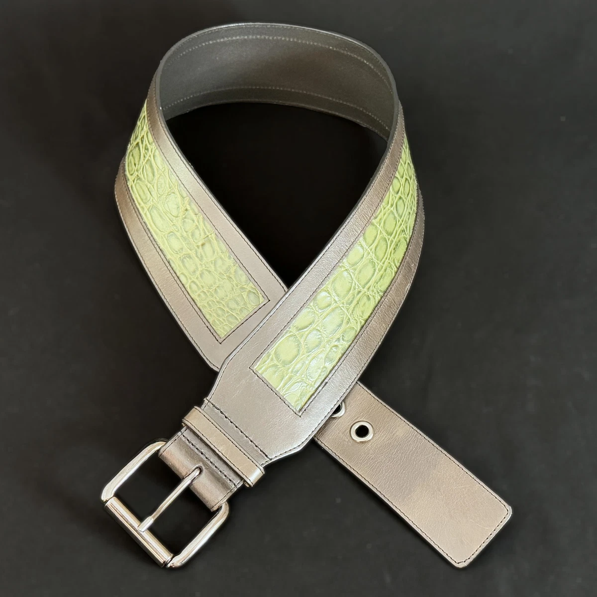 Carlisle Zebra Stripe Leather Belt Size Small Vintage Zebra Hair on Hide Leather Belt – Ginger Blue Belts main image 2