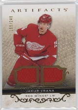 2021-22 Upper Deck Artifacts Gold Material Relics 155/249 Jakub Vrana #10 0m2