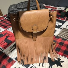 Women s Brown Bohemian Fringe Drawstring Back...