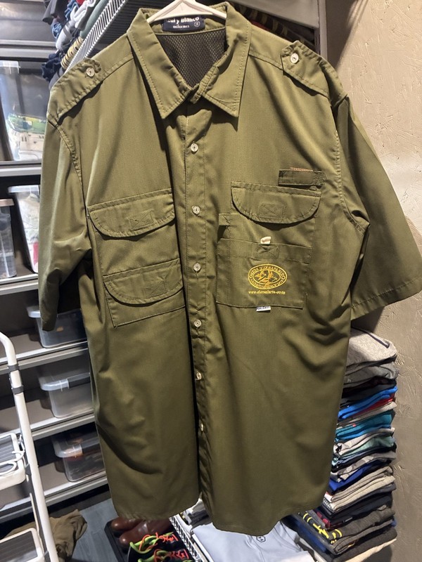 Australian AZUL Y BLANCO Outfitter button-down Upland Shirt Medium/Large