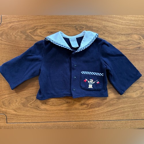 Ralph Lauren Baby one piece+ Nautical Teddy Bear sweater & Vest Set – Size 6–12M - Picture 8 of 11