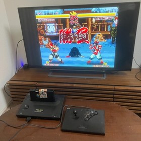 SNK Neo Geo Neogeo AES ROM Console with Stick Controller & Game Set Tesed