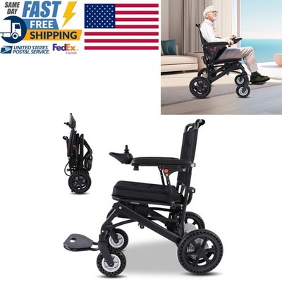 Folding Portable Lightweight Low Noise Electric Wheelchair Travel Powerchair US