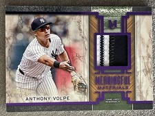 Anthony Volpe 2025 Topps Museum Collection #MMR-AV  Amethyst Patch Relic #/25
