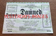 The Damned Used Ticket Stub Wolverhampton 2007