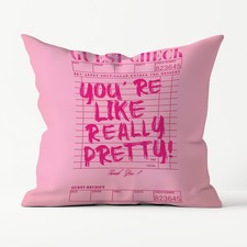 Hot Pink Throw Pillow Covers 18x18, Coquette Check Pillowcase, Coquette Prepp...
