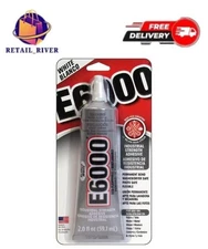 Eclectic E6000 Adhesive Glue, Industrial Strength, White, 800444, 2 fl. oz.