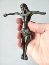 FIGURA DE CRISTO DE BRONCE DE COLECCIÓN CRUCIFIJO FRAGMENTO DE CUERPO WABI SABI DECORACIÓN OSCURA