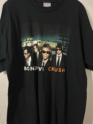 Vintage Bon Jovi Crush Tour 2000 Black Band T Shirt Rock Men s Size XL All Sport