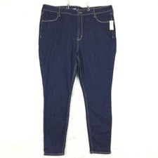 Old Navy Womens Jeans Wow High Rise Super Skinny Blue Denim Indigo Plus 18 New
