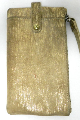 HOBO Leather King wristlet wallet clutch phone purse pouch zip top shimmer NEW