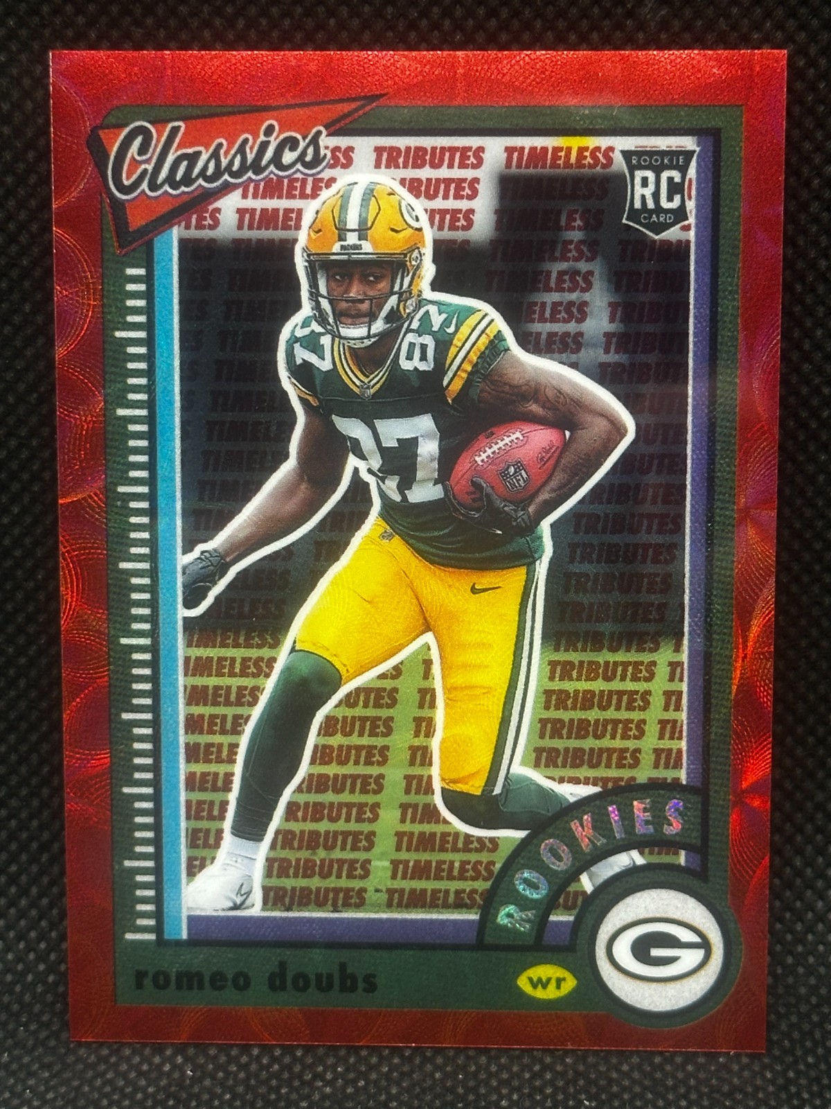 Romeo Doubs Panini Classics #179 Premium Edition Timeless Tributes H2 Red