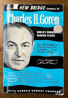 An Entirely New Bridge Summary By Charles H. Goren paperback