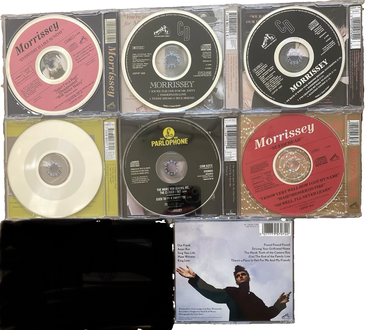 Lot of 7 x MORRISSEY CDs - 6 CD Singles & 1 CD Album - All VG+ to EX+ condition