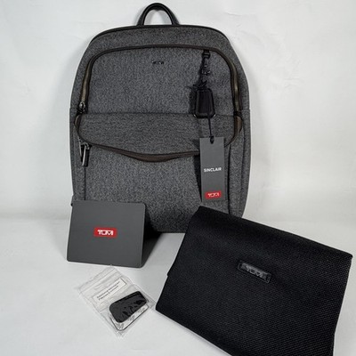 TUMI SINCLAIRリュック『ハーロウ』 NEW Tumi Sinclair Harlow Backpack 79491EG Earl Gray Canvas w Black