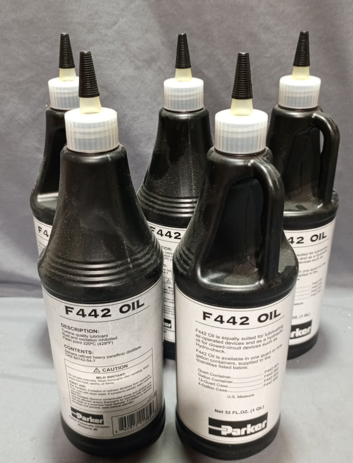 Lot Of 5 Parker F442 Oil 32 Fl Oz Each