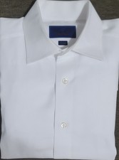 David Donahue Men's White Trim Fit Dress Shirt Size 16 X 32/33