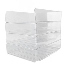 Image of —Desk Letter Tray Set 4 Layers Thickened Transparent Stackable A4 Paper Tray