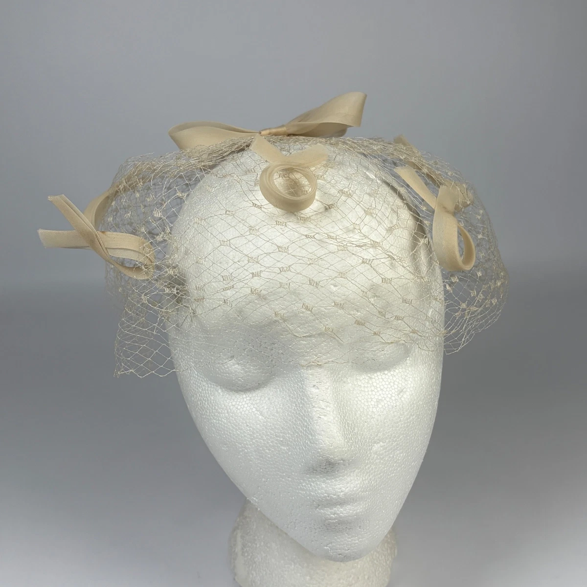 Vintage 50’s Green Velvet Halo Hat Veil Birdcage birdcage veil hat products for sale | eBay main image 2